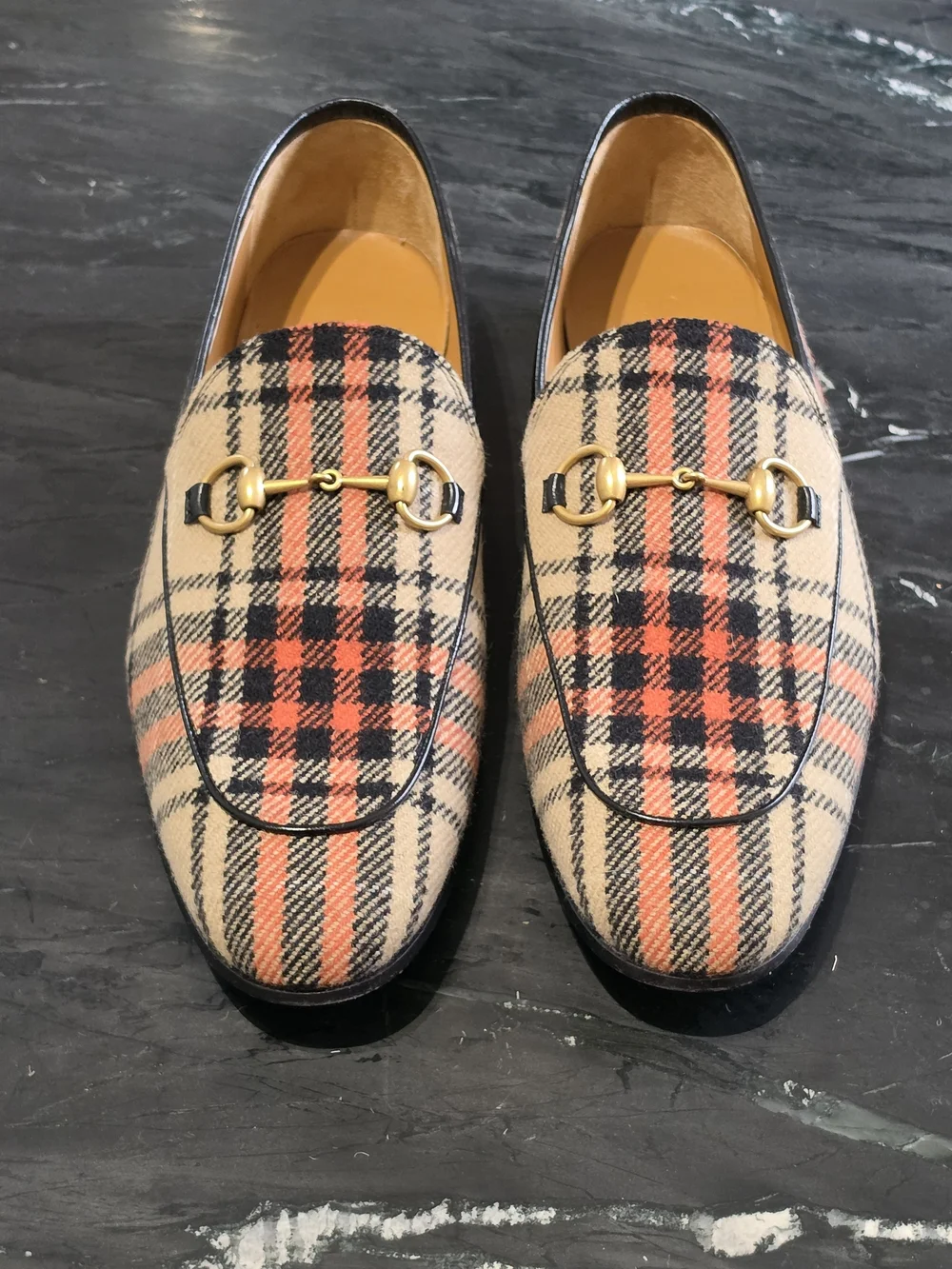 Gucci Jordaan Wool Plaid Loafers, 12 - Picture 3 of 10